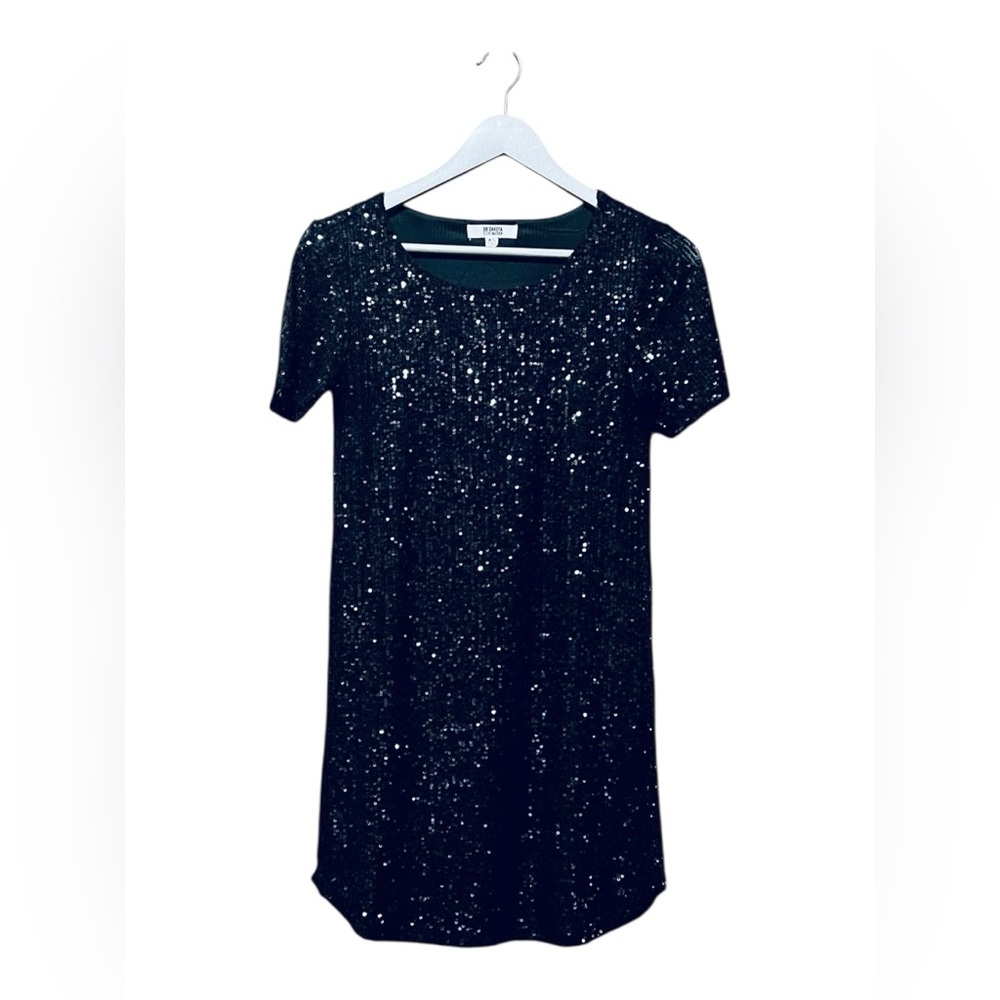 BB Dakota Steve Madden Hit The Lights Black Sequin Mini Dress – XS